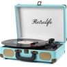 GRAMOFON WINYLOWY RETROLIFE Z GŁOŚNIKAMI WALIZKA BLUETOOTH AUX VINTAGE