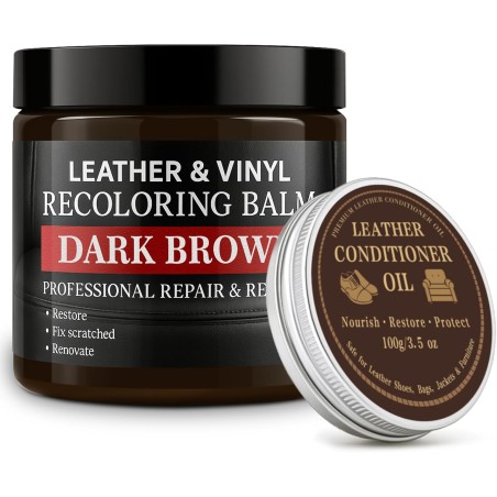 Zestaw koloryzująco-naprawczy do skóry Laxmorph Dark Brown