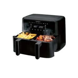 Podwójna frytkownica beztłuszczowa Air Fryer 2600W 2x 4,35l czarna