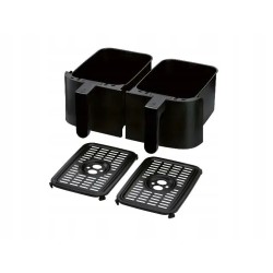 Podwójna frytkownica beztłuszczowa Air Fryer 2600W 2x 4,35l czarna