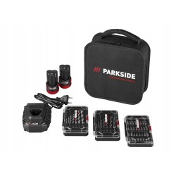 WIERTARKA AKUMULATOROWA PARKSIDE PBSPA E4 12V ZESTAW WKRĘTARKA + TORBA