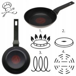 PATELNIA ALU CERAMICZNA 26 cm INDUKCJA GAZ EDENBERG 796