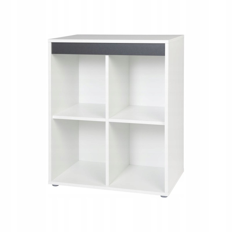 Regał Homit 70 cm x 89 cm x 40 cm biały, szary