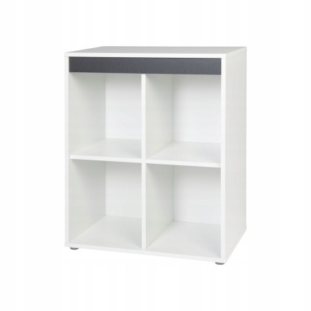 Regał Homit 70 cm x 89 cm x 40 cm biały, szary