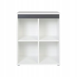 Regał Homit 70 cm x 89 cm x 40 cm biały, szary