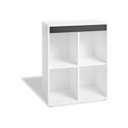 Regał Homit 70 cm x 89 cm x 40 cm biały, szary