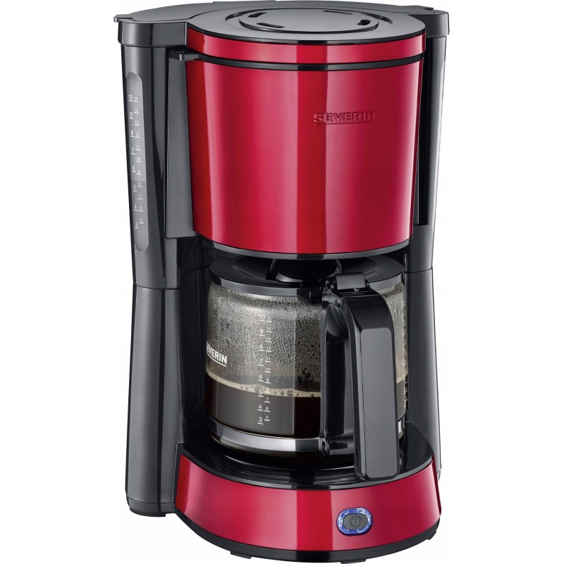 Ekspres przelewowy do kawy SEVERIN KA 4817, 1000W, 1,25 L, czerwony