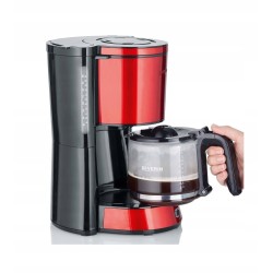 Ekspres przelewowy do kawy SEVERIN KA 4817, 1000W, 1,25 L, czerwony