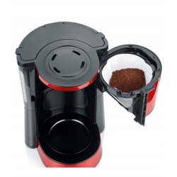 Ekspres przelewowy do kawy SEVERIN KA 4817, 1000W, 1,25 L, czerwony