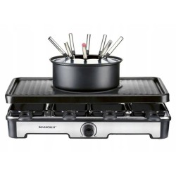 Grill raclette i fondue Silvercrest SRGF 1400 A2, dla 8 osób