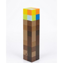 Lampka Nocna Minecraft Pochodnia LED 2w1 – Akumulatorowa, Zmienne Kolory