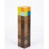 Lampka Nocna Minecraft Pochodnia LED 2w1 – Akumulatorowa, Zmienne Kolory