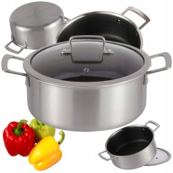 Garnek tradycyjny Edenberg Garnek STALOWY EDENBERG PRO 20cm 2.8L 2,8 l