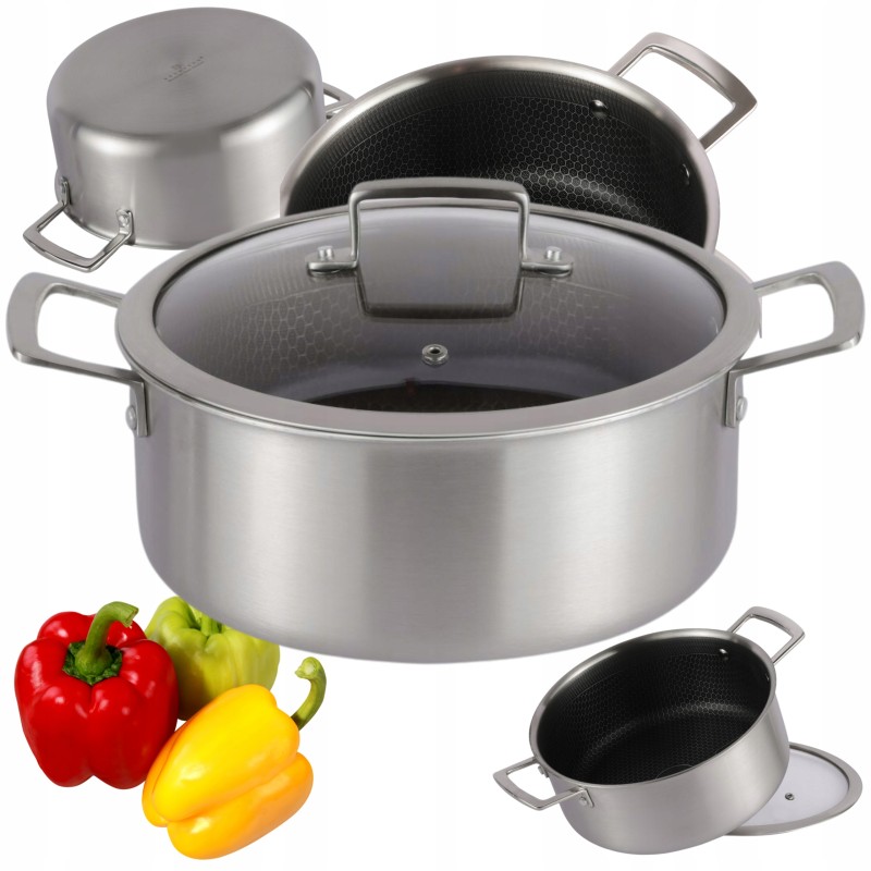 Garnek tradycyjny Edenberg Garnek STALOWY EDENBERG PRO 20cm 2.8L 2,8 l