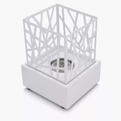 Biokominek BRAND z metalową osłoną 22x30cm biały
