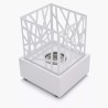 Biokominek BRAND z metalową osłoną 22x30cm biały