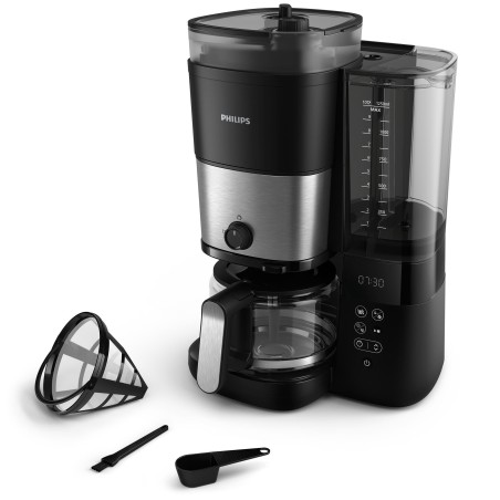 Ekspres przelewowy Philips z wbudowanym młynkiem 1,25 l czarny