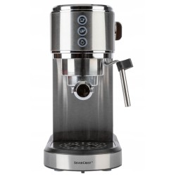 Ekspres do kawy ciśnieniowy SilverCrest kolbowy 1350 W srebrny/szary