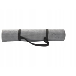 Antypoślizgowa Mata do ćwiczeń jogi Yoga Crivit 183x61cm szary z uchwytem