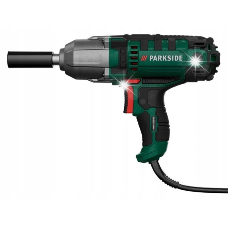 KLUCZ UDAROWY PARKSIDE PDSSE A1 550 W 500 NM ZESTAW NASADKI + WALIZKA