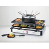 3 w 1 GRILL RACLETTE PŁYTA + FONDUE + 8 PATELEK Garnek i Widelce termostat