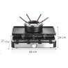 3 w 1 GRILL RACLETTE PŁYTA + FONDUE + 8 PATELEK Garnek i Widelce termostat