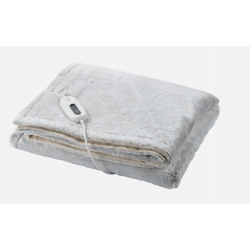 SilverCrest koc elektryczny przytulny ogrzewany 130x180cm szary Powystawowy