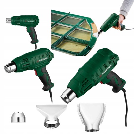 OPALARKA PARKSIDE 2000 W 230 V 550 °C + AKCESORIA 3 Dysze