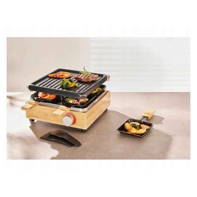 Raclette grill elektryczny SilverCrest SRGB 800 A1 brązowy 800 W