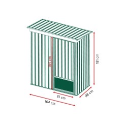 Szopa ogrodowa ze stali Parkside 164x98x181 cm